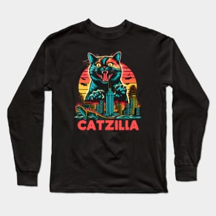 CATZILLA - The Fierce Feline Overlord Long Sleeve T-Shirt